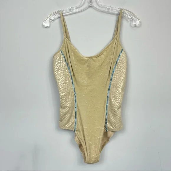 Anna Club By La Perla One Piece Swimsuit Velour Velvet Snake Print Bikini 48 12 - Picture 10 of 16